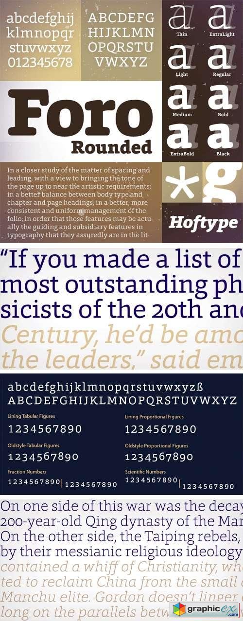 Foro Rounded Font Family - 16 Fonts $198