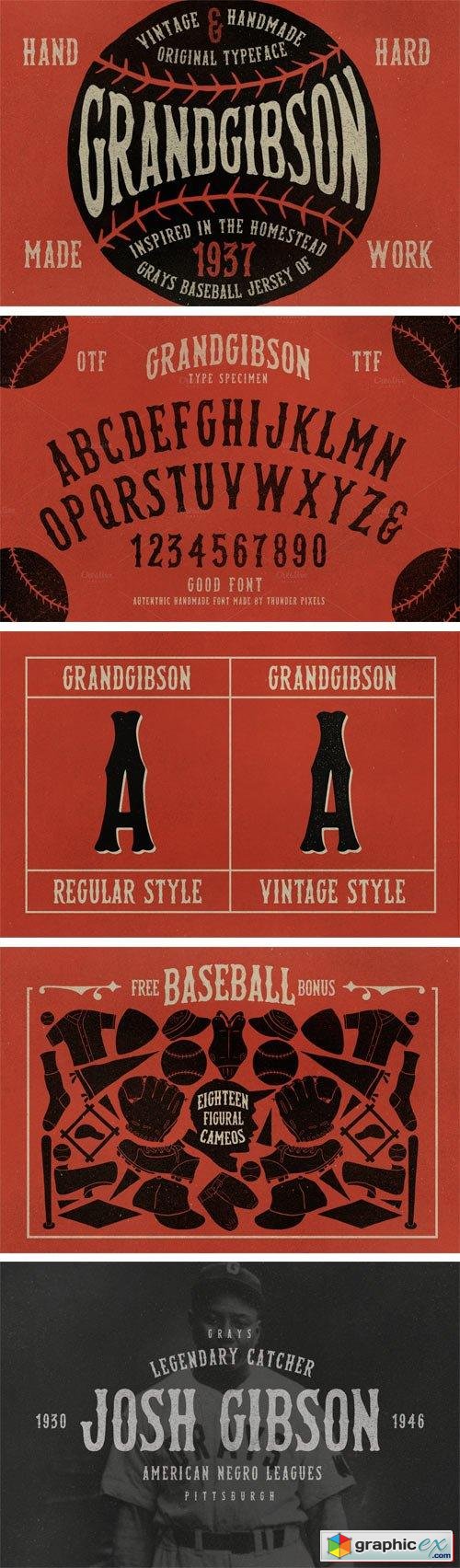 Grand Gibson Font Family - 2 Fonts $18