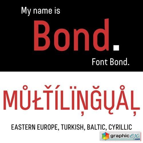 Bond 4F Font Family $100