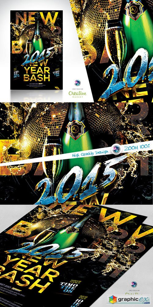 2015 New Year Bash Flyer Template v2