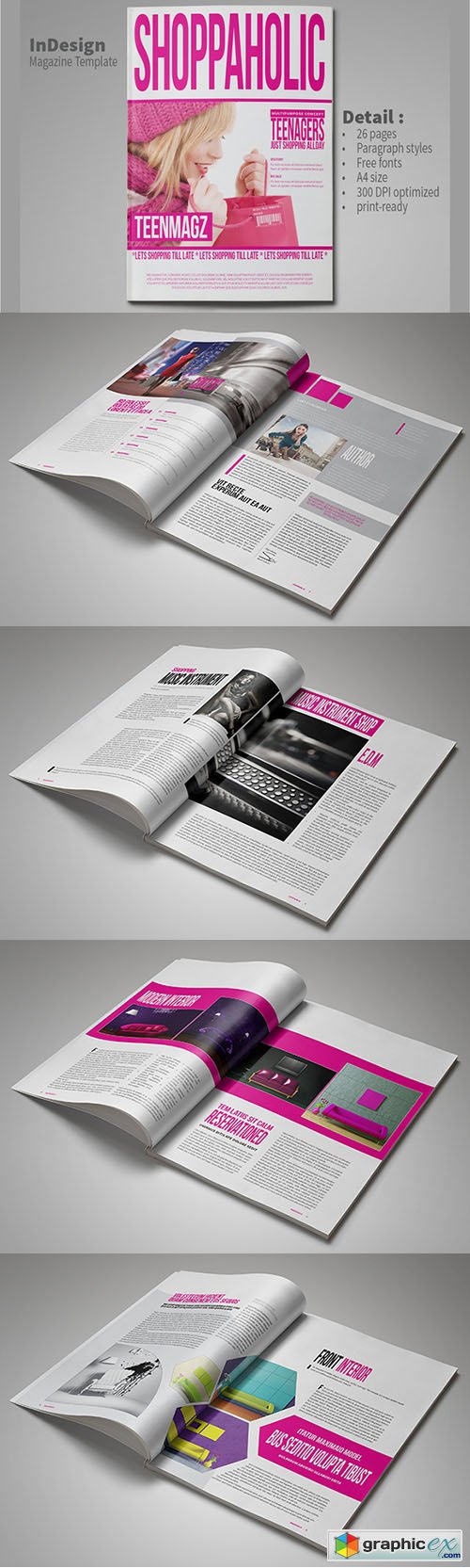  InDesign Magazine Template 26 Pages