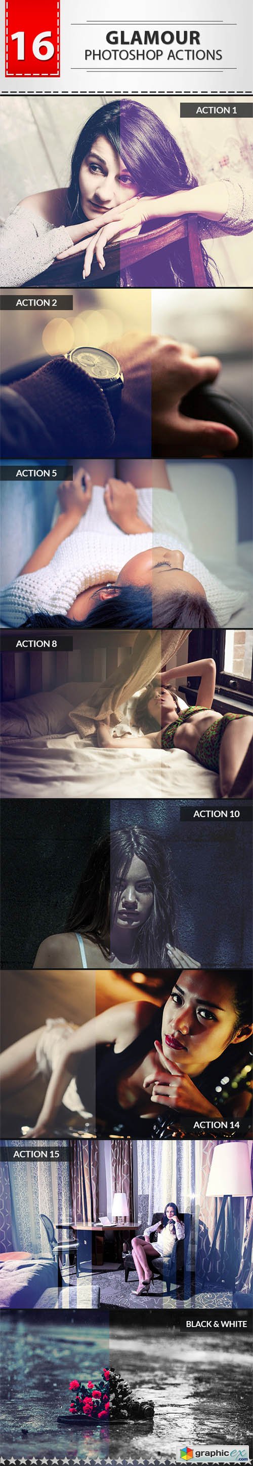 16 Glamour Photoshop Actions