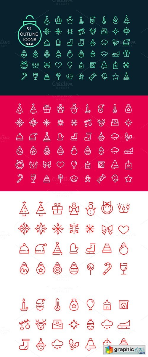  54 Christmas Icons