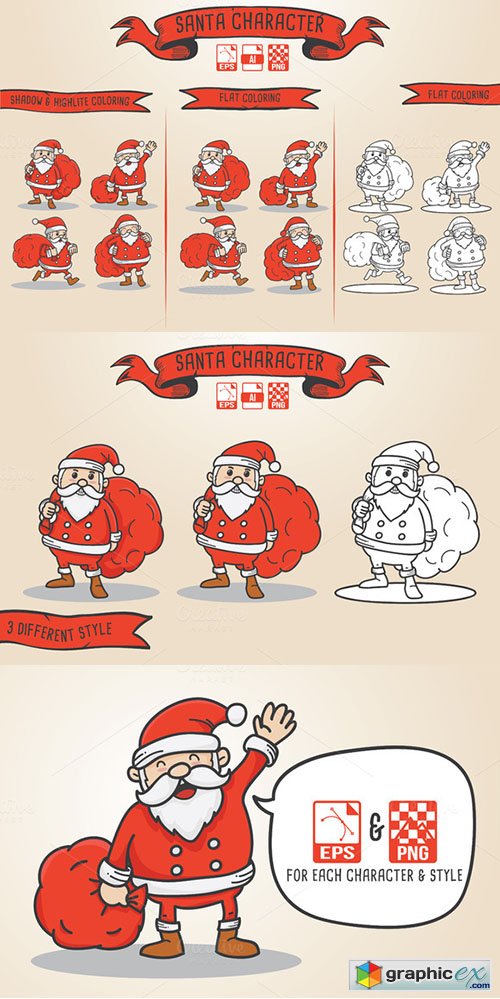  4 Santa Character