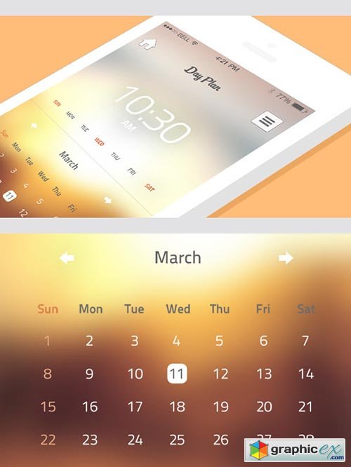  Calendar iPhone App Template