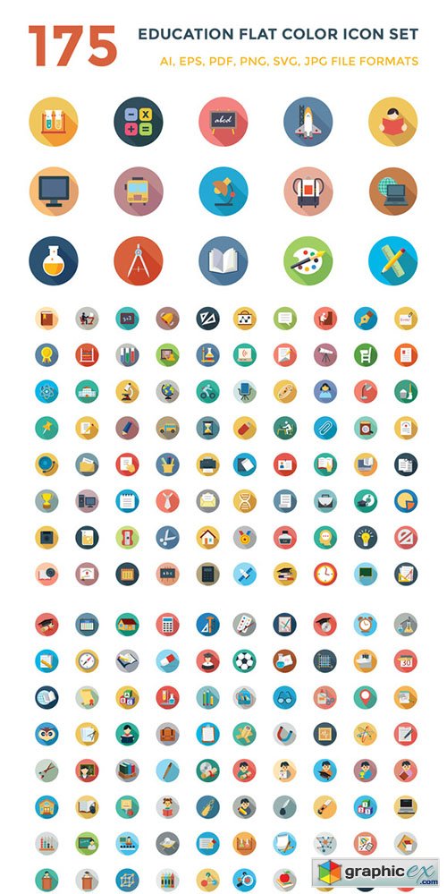  175 Education Vector Icons