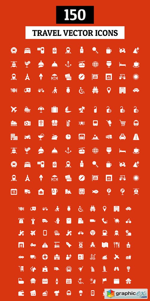  150 Travel Vector Icons