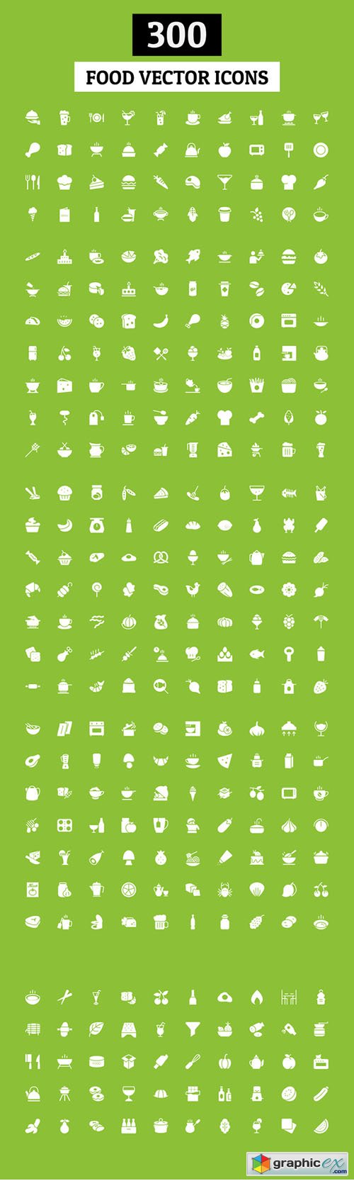  300 Food Vector Icons