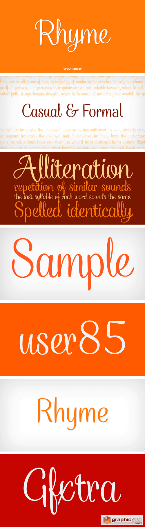 Rhyme Font Family - 2 Fonts $40