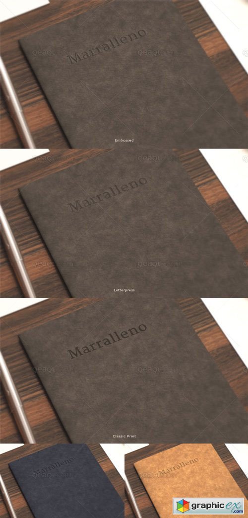 Notebook Mockup - Wood And Corporate