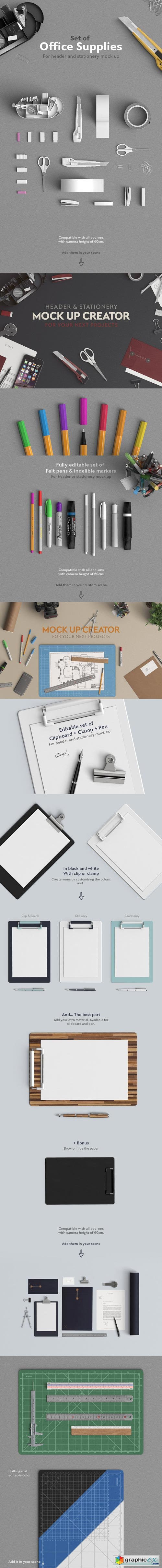 Office Supplies Mock-up - Architect