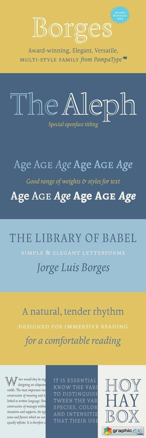 Borges Font Family $249