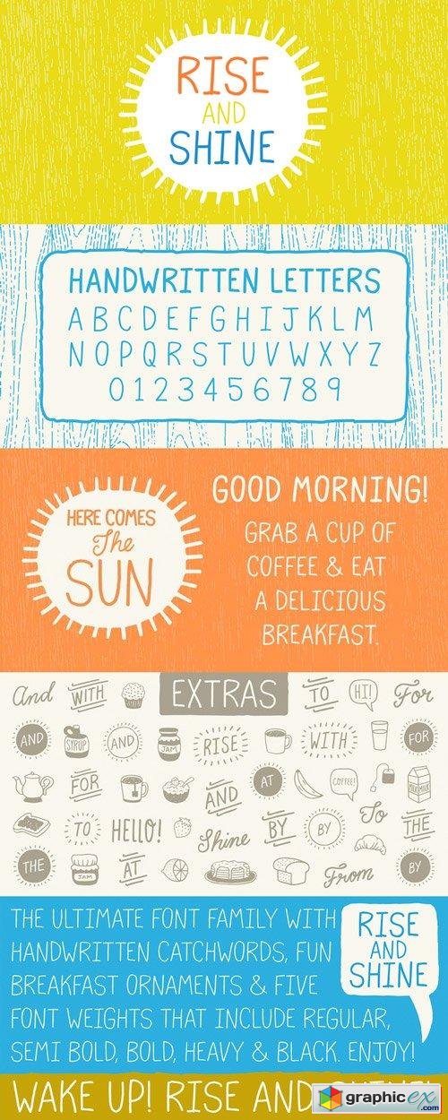 Rise And Shine Font Family $85
