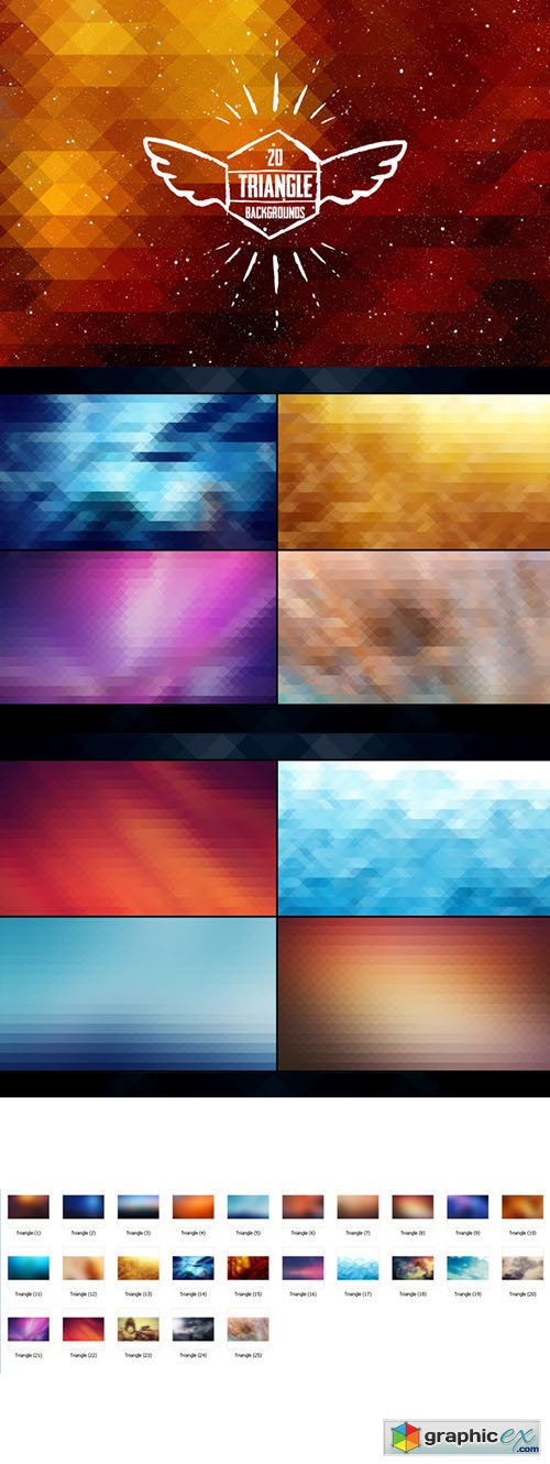 25 Triangle Backgrounds