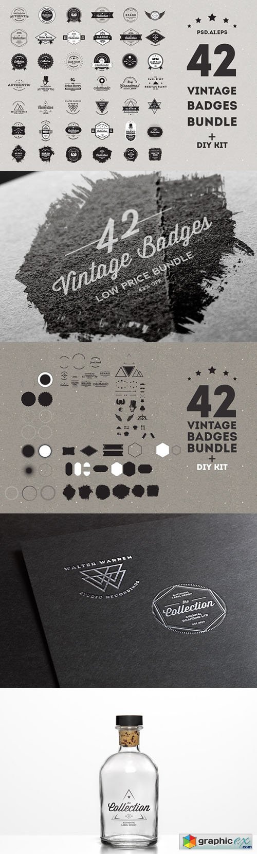 Vintage Badges Bundle - 50% off
