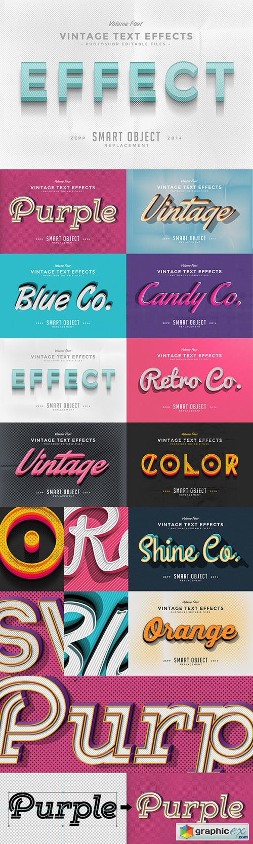 Vintage Text Effects Vol.4