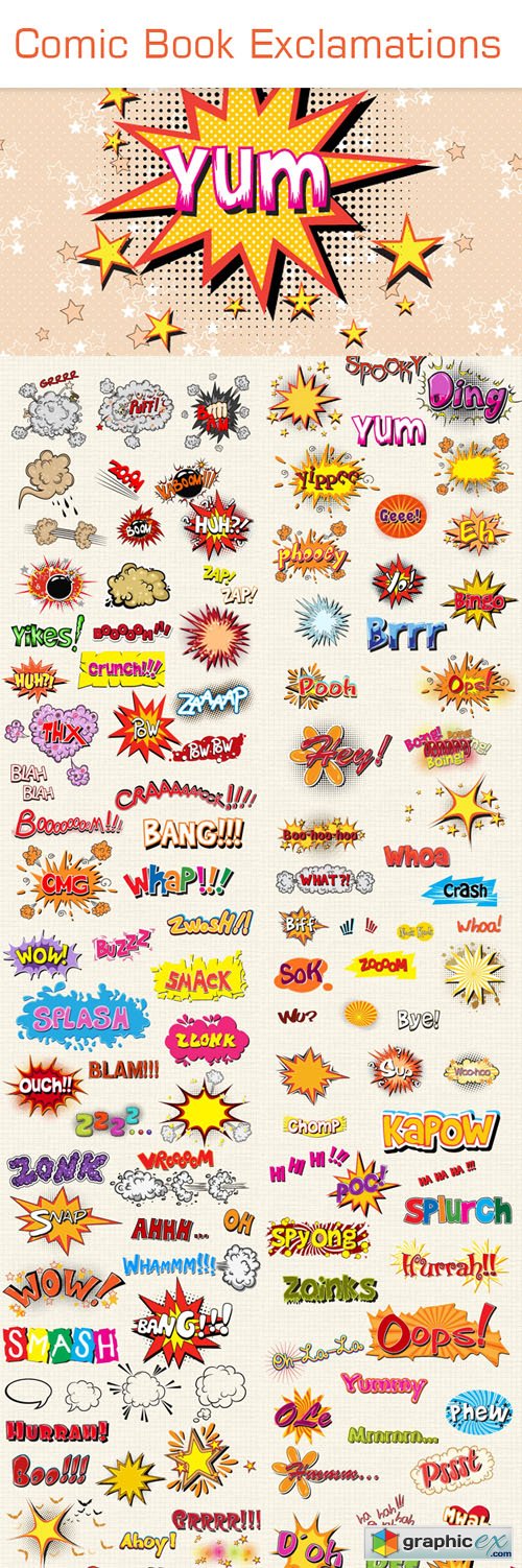 Designtnt Comic Book Exclamations Collection