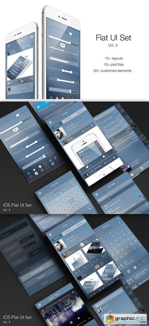 iOS Flat UI Set Vol. 3