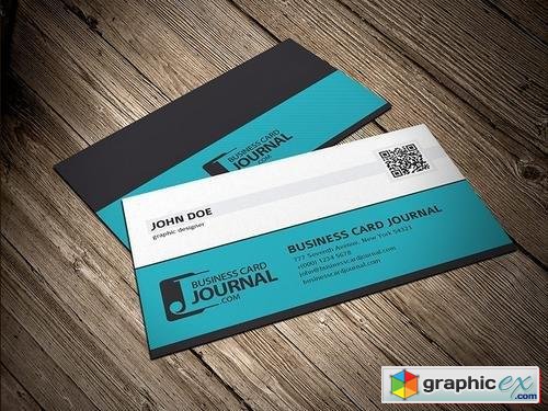 Professional Corporate QR Code Business Card Template