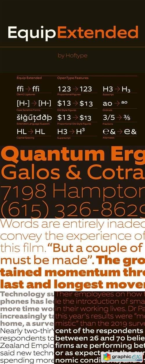 EquipExtended Font Family $198