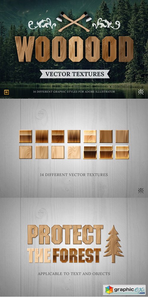 14 Wood Vector Textures