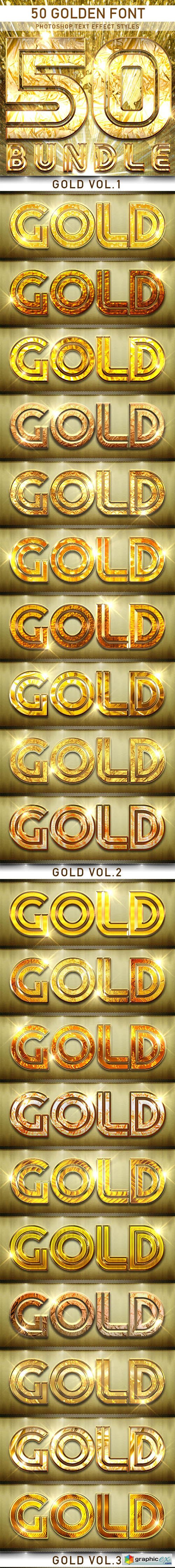  50 Golden Font_Bundle