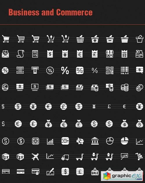 90 Business and Commerce Vector Icons