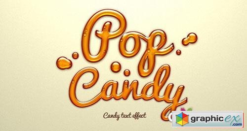 Candy Text Effect PSD Template