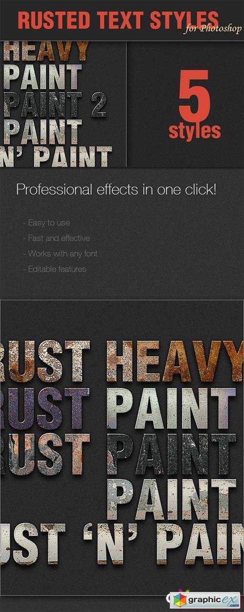 Rusted Text Styles for Photoshop