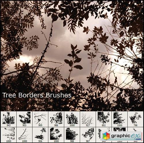 Tree Borders Photoshop Brushes