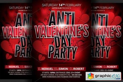  Anti Valentines Party Flyer Template