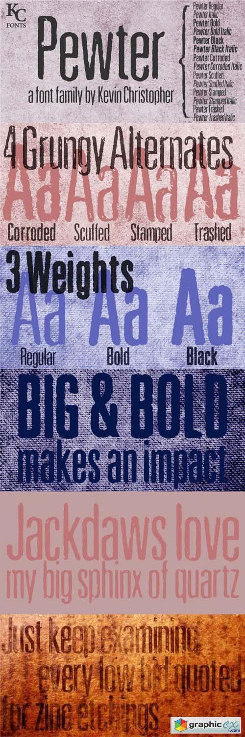 Pewter Font Family $140