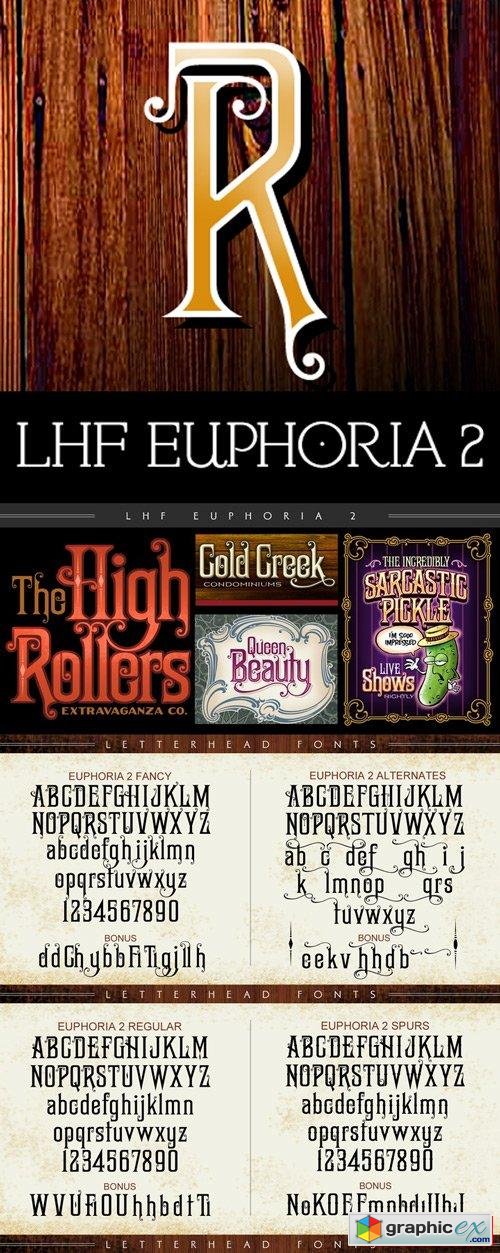 LHF Euphoria 2 Font Family $52