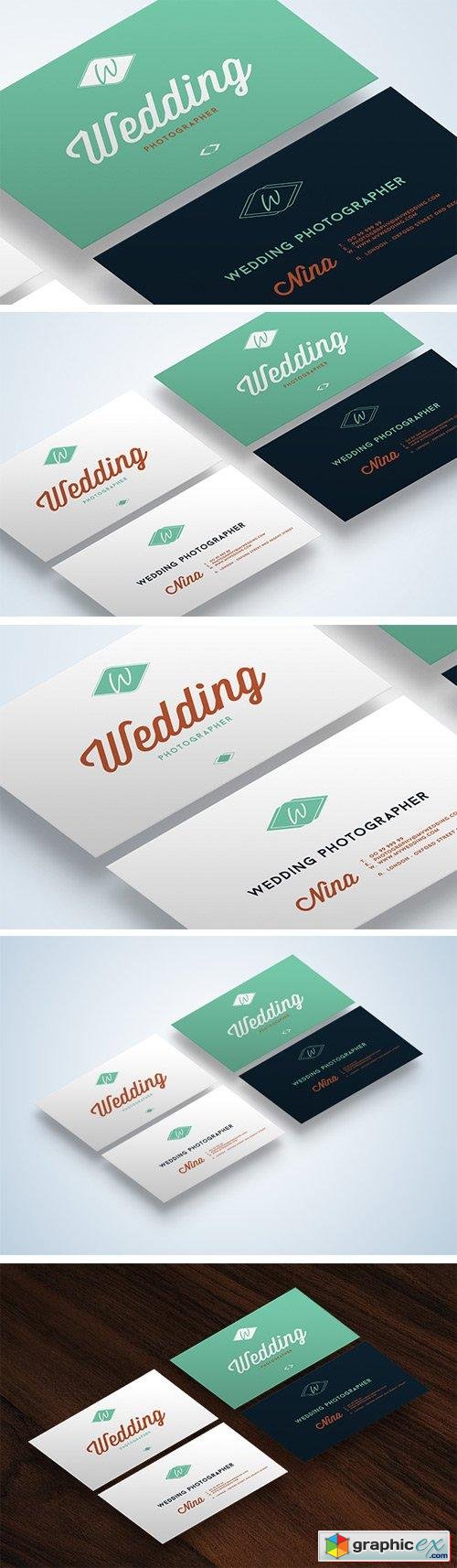 Wedding Business Cards Mock-Up