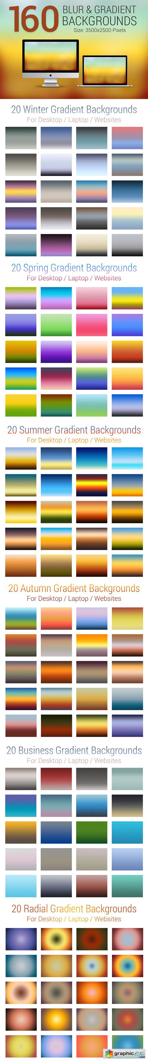 160 Blur & Gradient Backgrounds