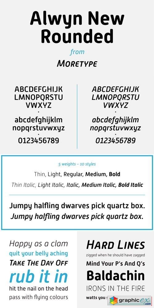 Alwyn New Rounded Font Family $200