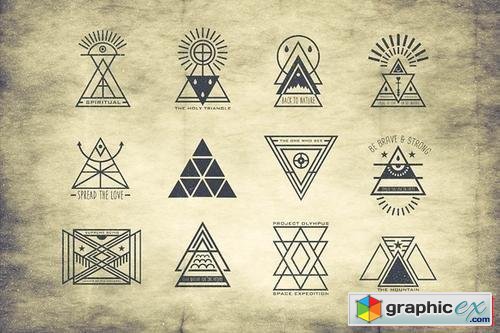 Hipster Triangle Badges
