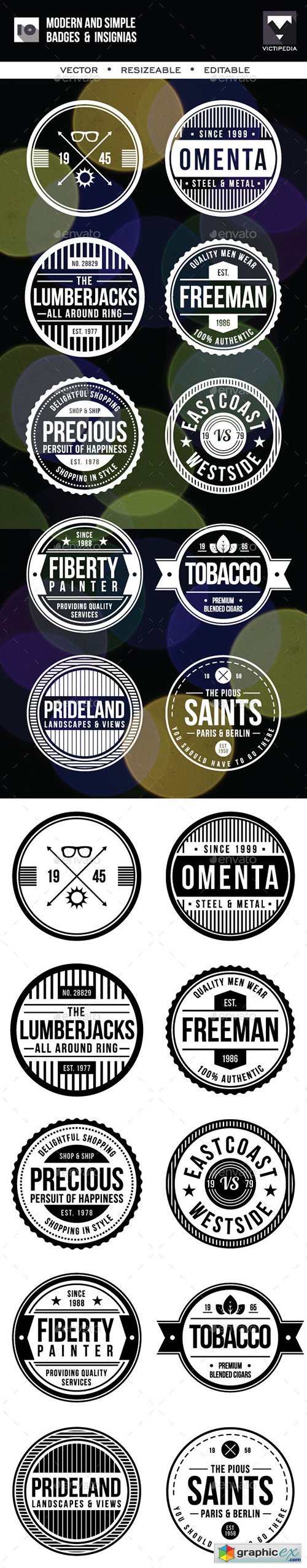 10 Modern And SImple Badges