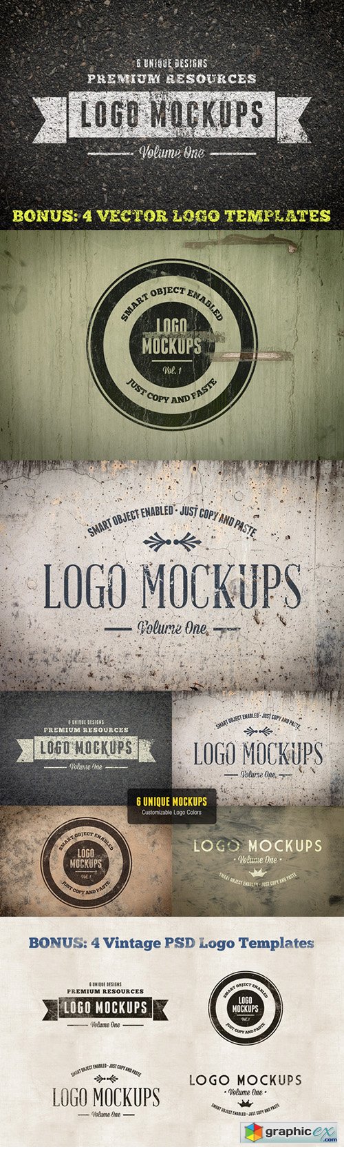 Vintage Logo Mockups Volume