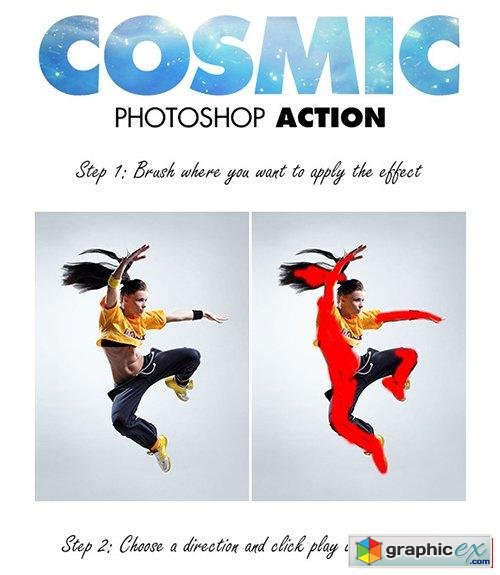 cosmic photoshop action free download