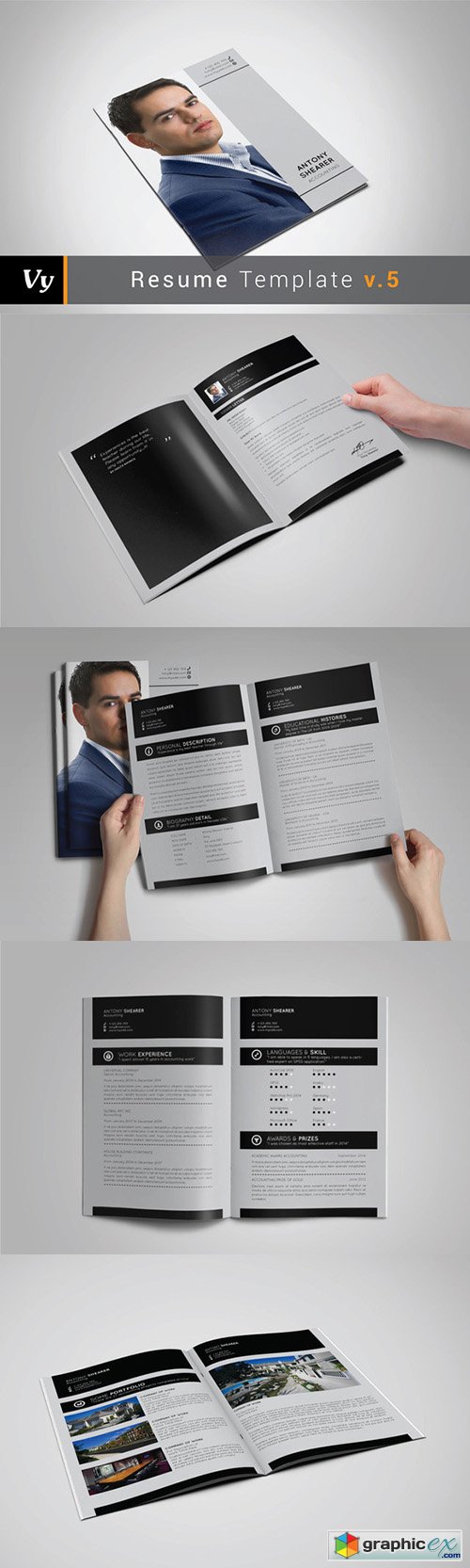  Booklet Resume Template