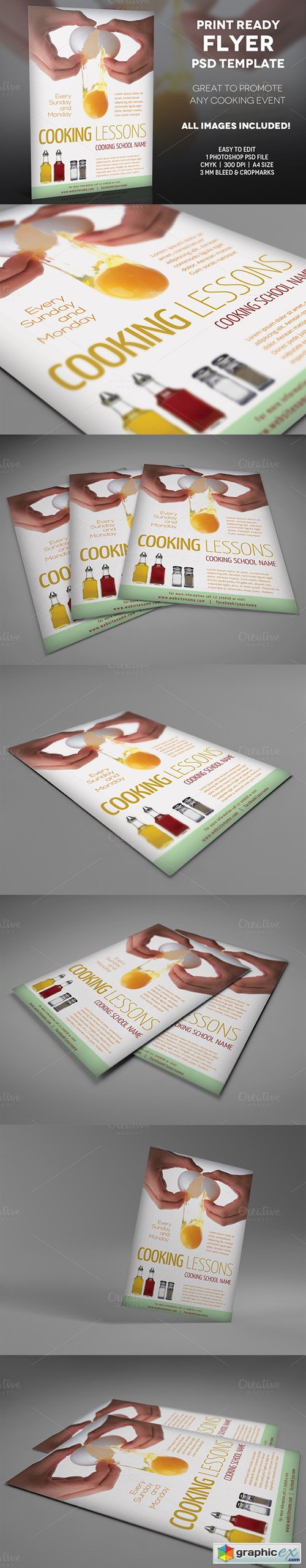  Cooking Lessons 2 - A4 Flyer Template