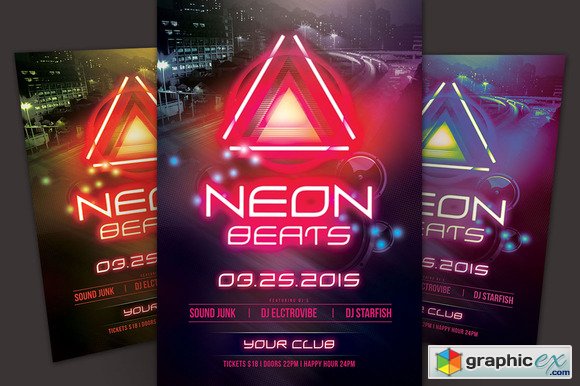  Neon Beats Flyer