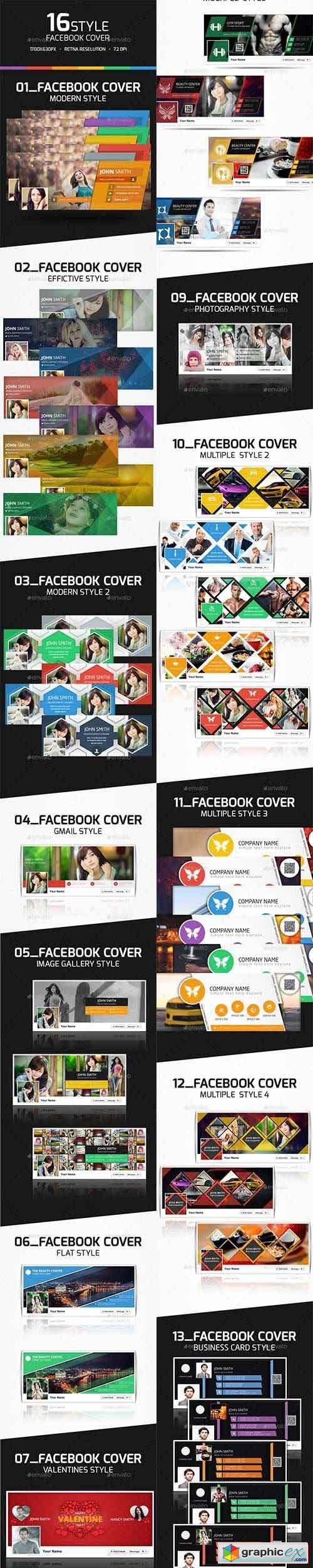 16 Style Facebook Cover Templates