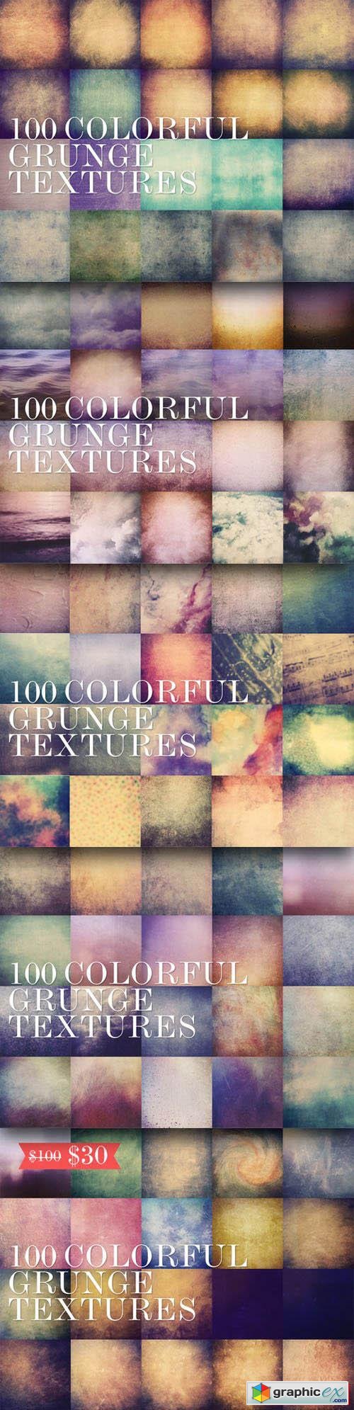 100 Colorful Grunge Textures 5000px