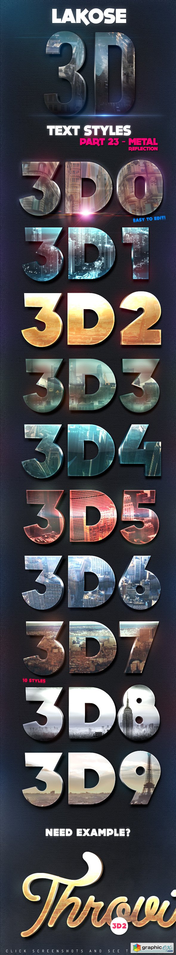 Lakose 3D Text Styles Part 23