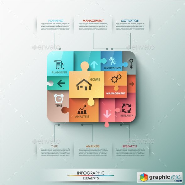  Modern Infographic Puzzle Template