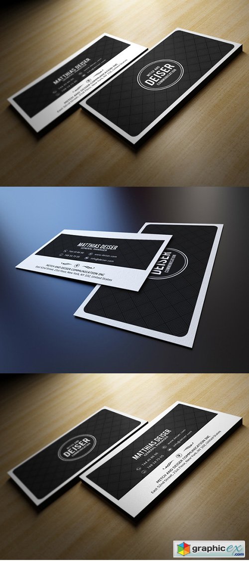  Black And White Business Card