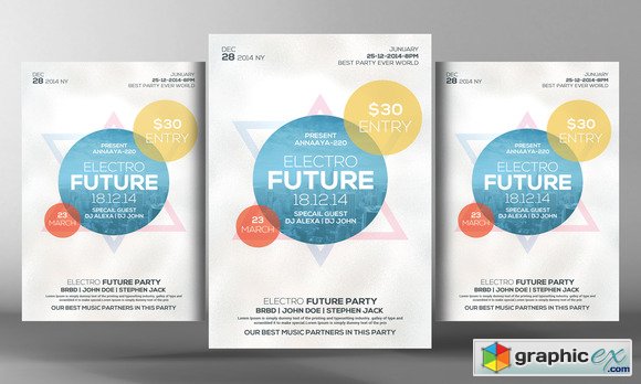 Electro Futuristic Party Flyer