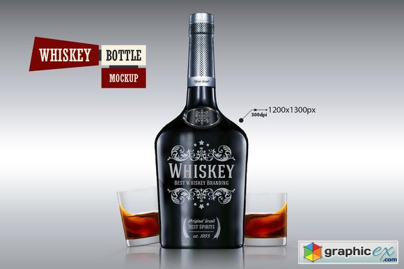  Whiskey Bottle - Mockup